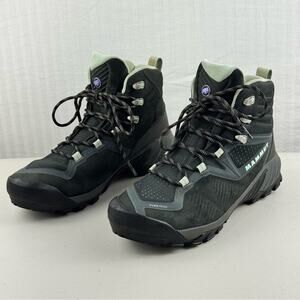 Mammut Sapuen High GTX Gore-Tex Waterproofing Black Hiking Boots Women's Size 9